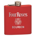 6 Oz. Matte Red Flask